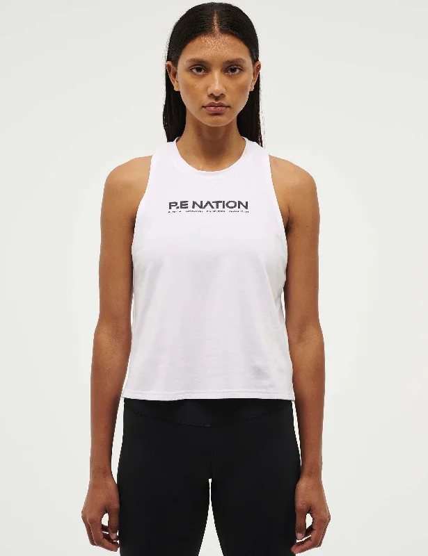 Women's Camis with Unique Necklines -Aero Tank - Optic White