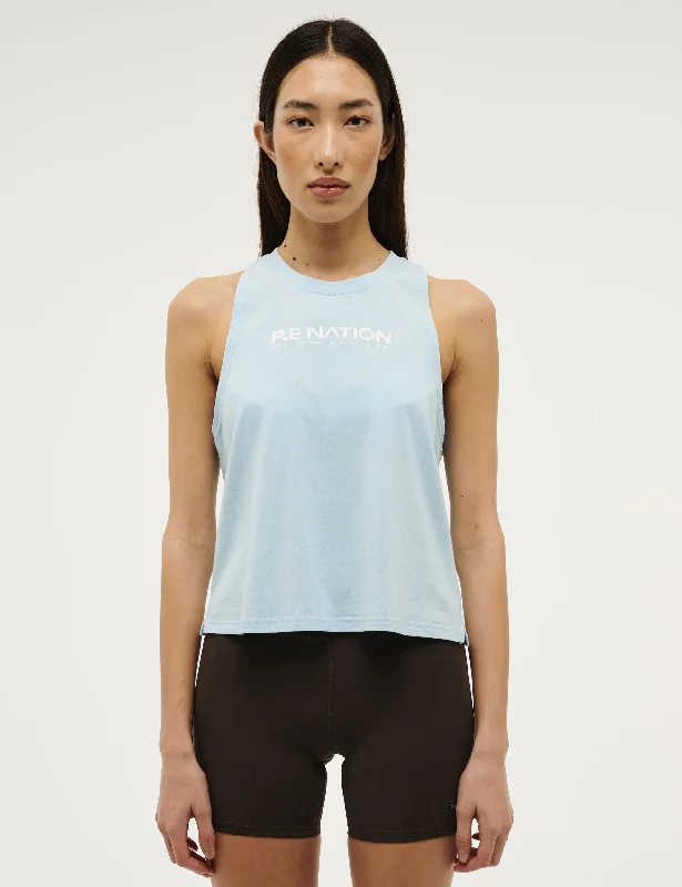Women's Casual Tank Tops for Day Out -Aero Tank - Sky Blue