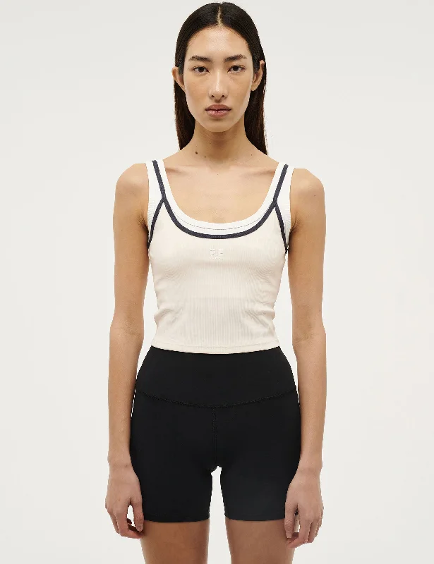 Women's Sleeveless Tank Tops for Cozy Look -Forward Tank - Whisper White