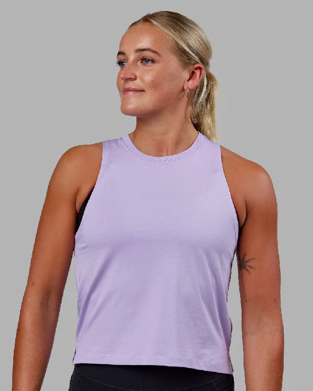 Women's Tank Tops with Logo -Deluxe PimaFLX Tank - Pale Lilac