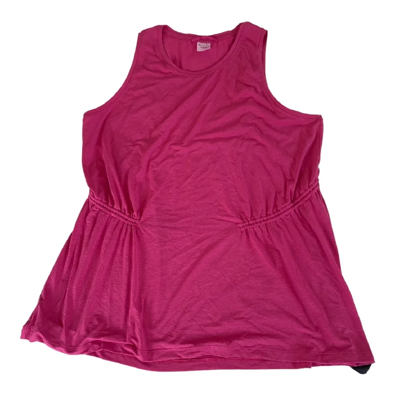 Women's Satin Tank Tops -Pink Athletic Tank Top Athleta, Size 1x