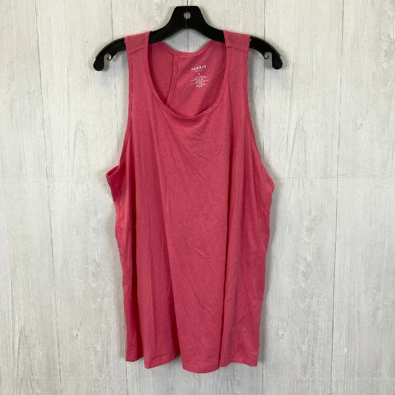 Women's Fitted Tank Tops -Pink Athletic Tank Top Torrid, Size 2x