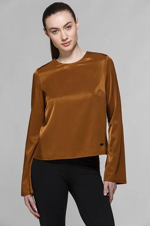 Women's Fun Long Sleeve T-shirt for Street Style -Porter Long Sleeve Top