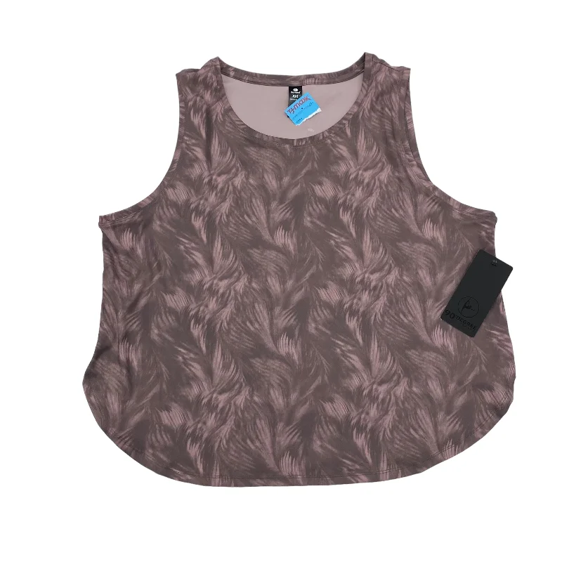 Women's Sleeveless Camis -PURPLE 90 DEGREES BY REFLEX ATHLETIC TANK TOP, Size 2X