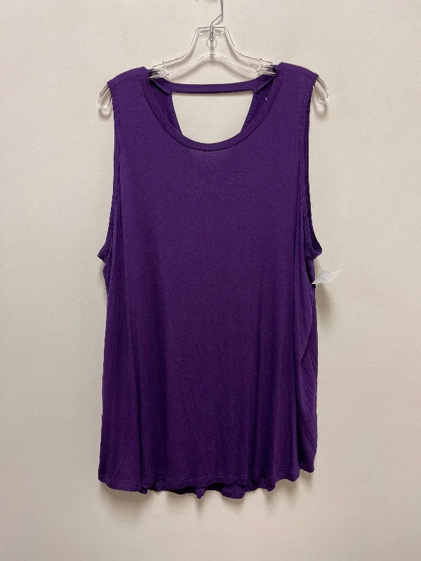 Women's Casual Sleeveless Camis for Day Wear -Purple Athletic Tank Top Livi Active, Size 3x Women's Casual Sleeveless Camis for Day Wear -Purple Athletic Tank Top Livi Active, Size 3x