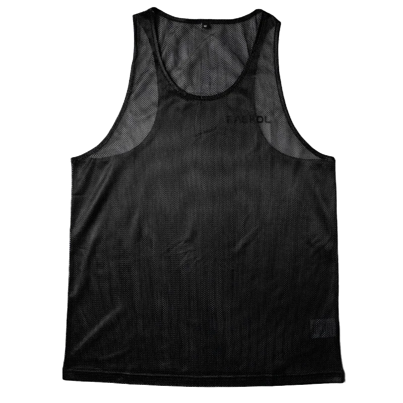 Women's Camis with Adjustable Lace -RASKOL Black MESH Tank Top (LIMITED EDITION)