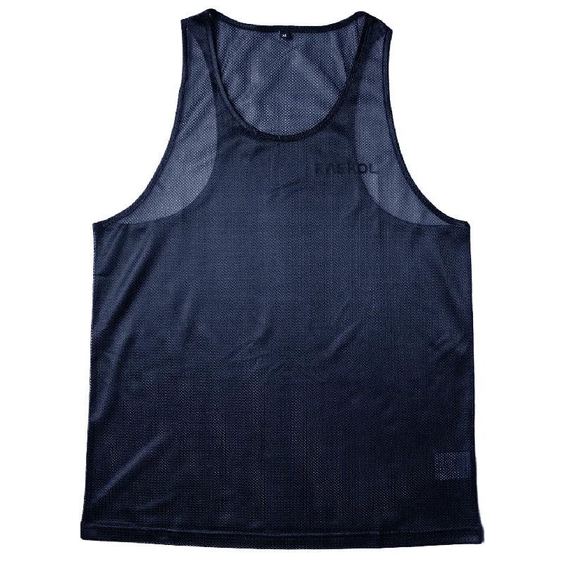 Women's Cropped Camisoles for Fun Outfits -RASKOL Navy Blue MESH Tank Top (LIMITED EDITION)