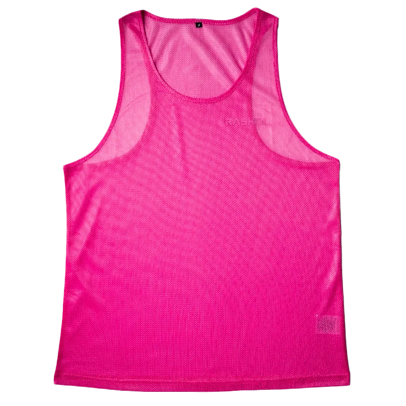Women's Sexy Tank Tops with Cut-out Design -RASKOL Pink MESH Tank Top (LIMITED EDITION)