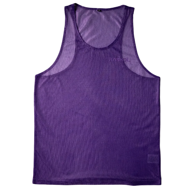 Women's Tank Tops for Casual Office Wear -RASKOL Purple MESH Tank Top (LIMITED EDITION)