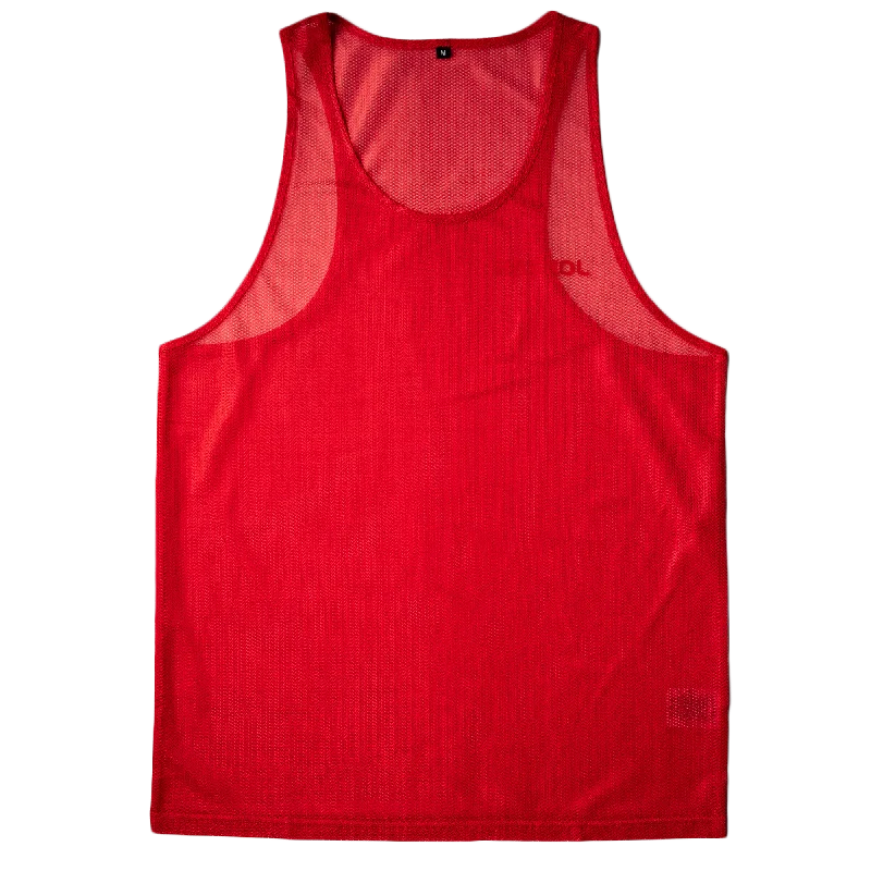 Women's Layering Tank Tops for Workouts -RASKOL Red MESH Tank Top (LIMITED EDITION)