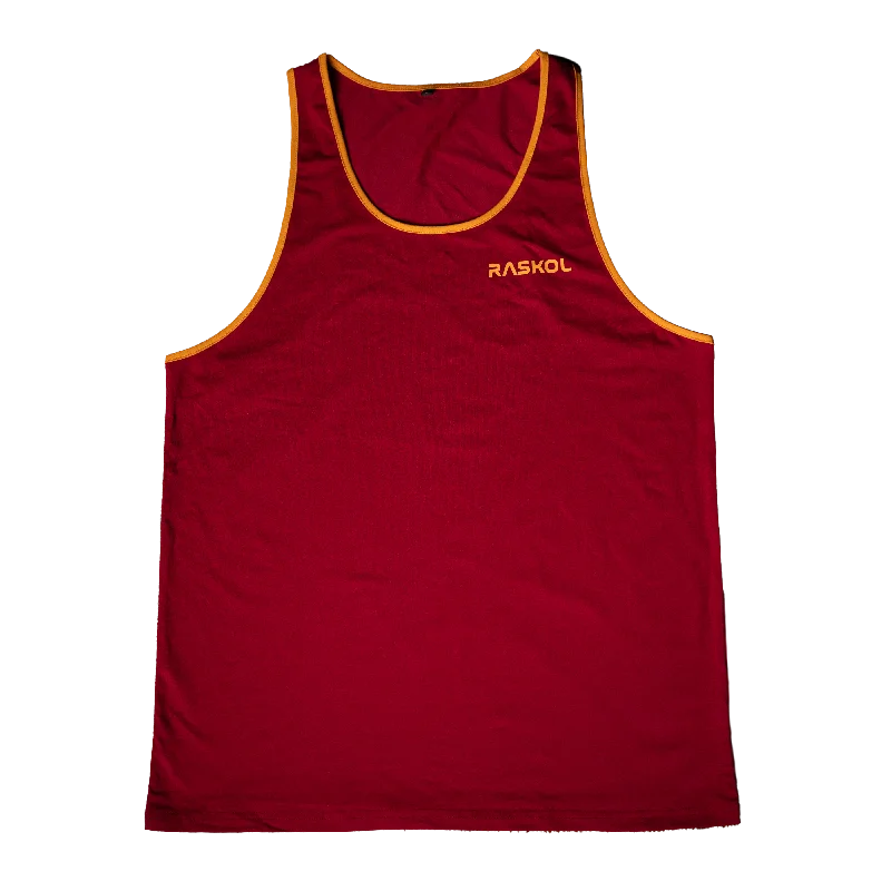 Women's Tank Tops with Simple Embellishments -RASKOL Retro Burgundy Tank Top (LIMITED EDITION)