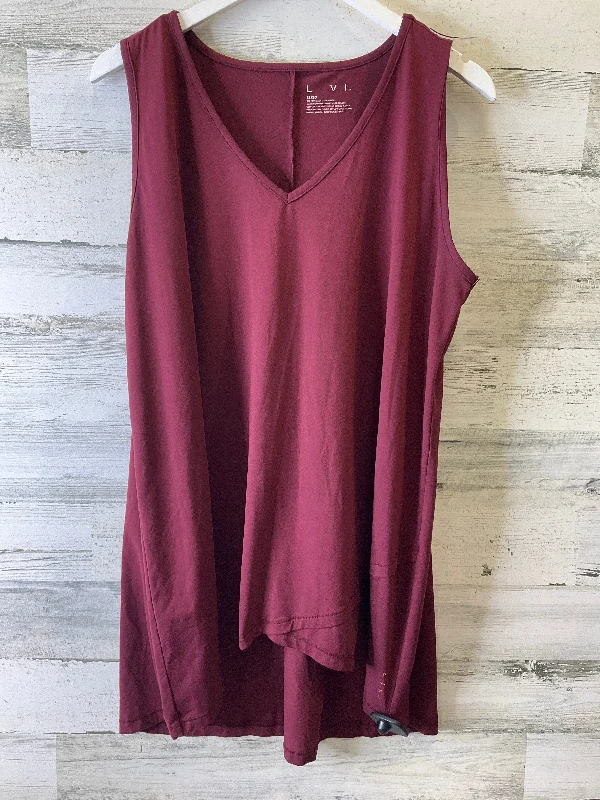 Women's Cropped Tank Tops -Red Athletic Tank Top Livi Active, Size 2x