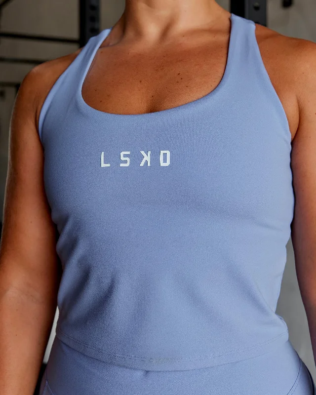 Women's Casual Cotton Tank Tops -Rep Shelf Bra Performance Tank - Arctic Blue