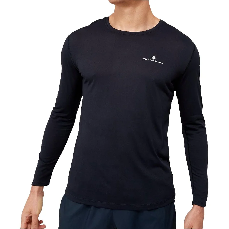 Women's Basic Long Sleeve Shirt -Ronhill Core Long Sleeve Mens Running Top - Black