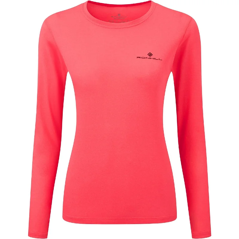 Women's Long Sleeve T-shirt for Spring -Ronhill Core Long Sleeve Womens Running Top - Pink Women's Long Sleeve T-shirt for Spring -Ronhill Core Long Sleeve Womens Running Top - Pink