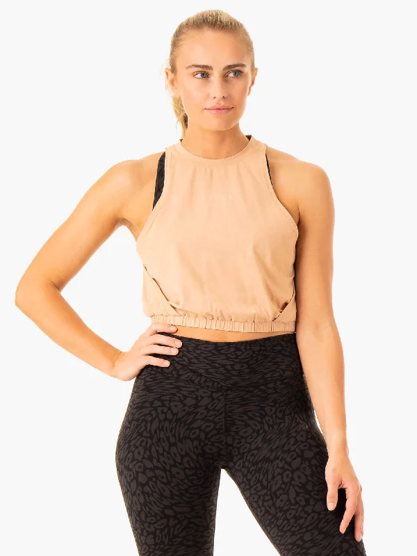 Women's Camis for Sleeping -Rotation Tank - Sandstone