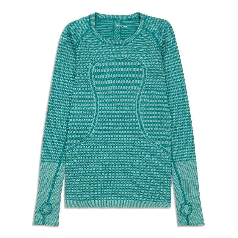 Women's All-season Long Sleeve T-shirt for Easy Wear -Run Swiftly Tech Long Sleeve Shirt - Resale Women's All-season Long Sleeve T-shirt for Easy Wear -Run Swiftly Tech Long Sleeve Shirt - Resale