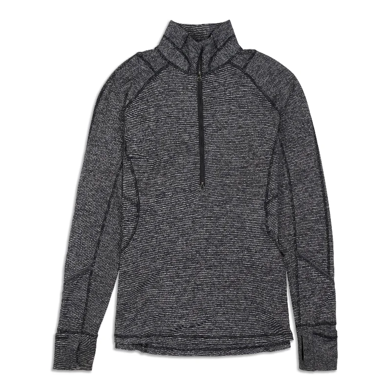 Women's Printed Long Sleeve Shirt -Runderful Zip Long Sleeve Shirt - Resale