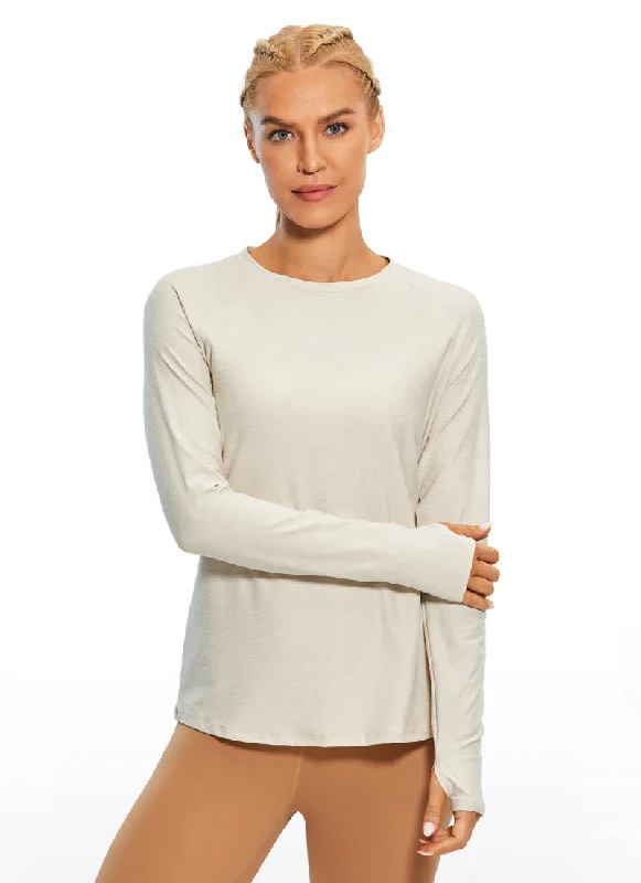 Women's Comfortable and Soft Long Sleeve Shirt for Winter -Soft Heather Long Sleeves Thumbholes Women's Comfortable and Soft Long Sleeve Shirt for Winter -Soft Heather Long Sleeves Thumbholes