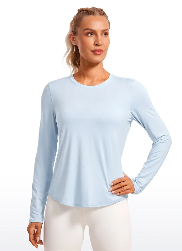 Women's Trendy V-neck Long Sleeve T-shirt for Comfort -UPF 50+ Lightweight Long Sleeves High Neck Women's Trendy V-neck Long Sleeve T-shirt for Comfort -UPF 50+ Lightweight Long Sleeves High Neck