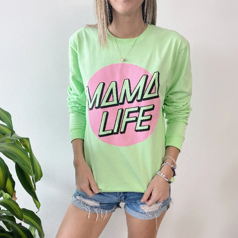 Women's Comfortable Long Sleeve Shirt -Skater Long Sleeve • Mint