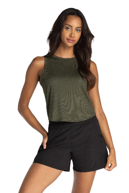 Women's Boho Chic Tank Tops -SOFT RIB TANK TOP