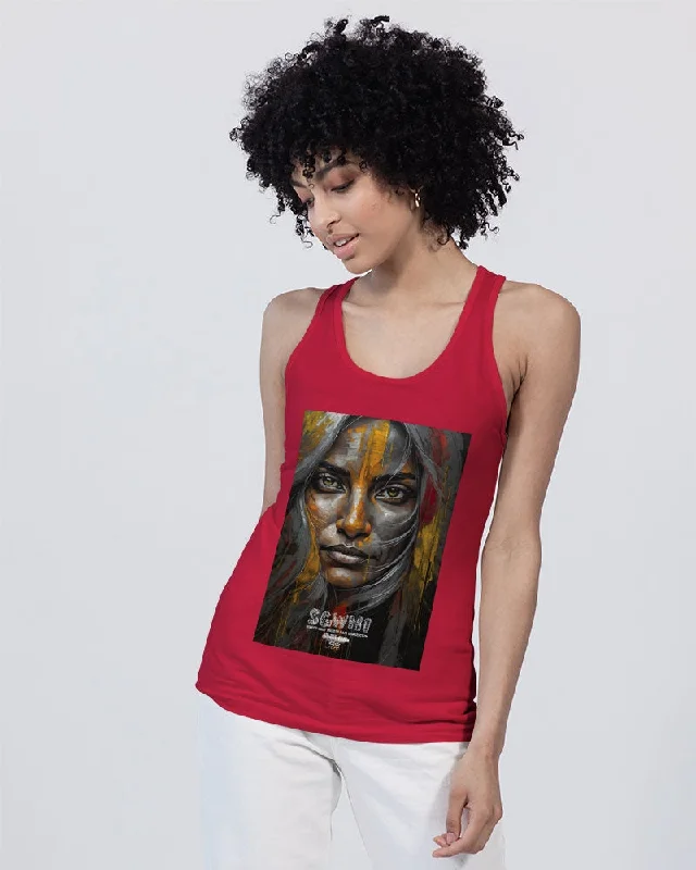 Women's Elegant Tank Tops for Evening Wear -South Asian silver grey white hair sisters portrait  Unisex Jersey Tank | Bella + Canvas