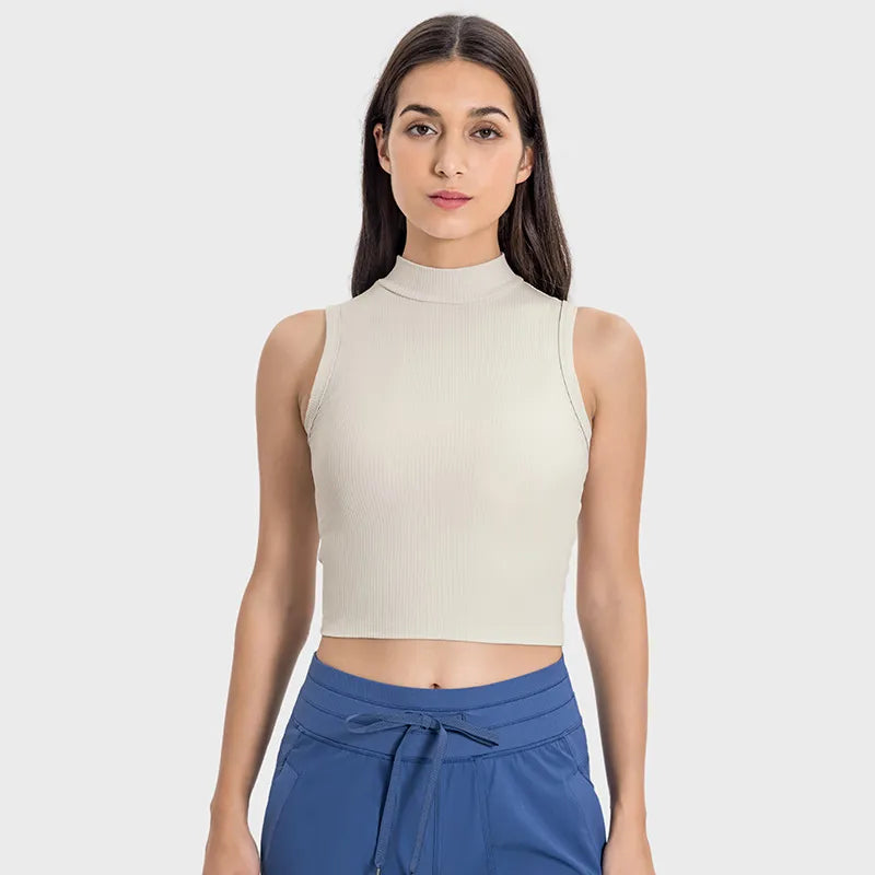Women's Soft Cami Tank Tops for Relaxing -SPARK Summer High Neck Tank Top DQ102