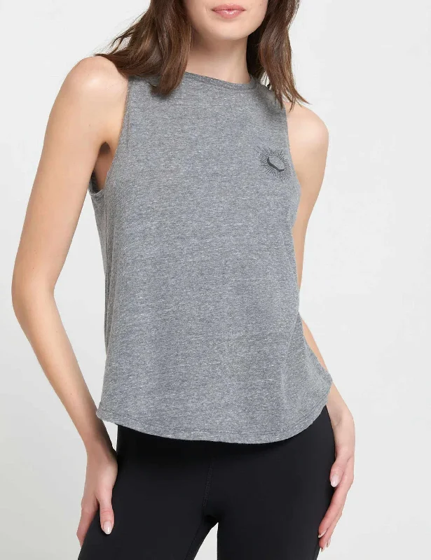 Women's Basic Camis for Under Outfits -Harmony Jade Muscle Tank - Heather Grey