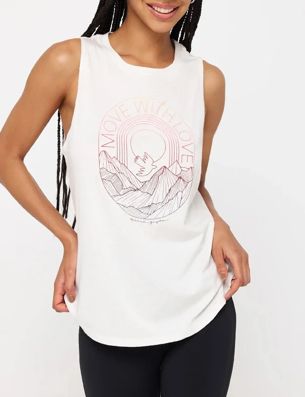 Women's Tank Tops for Stylish Athleisure -Move With Love Jade Tank - Birch