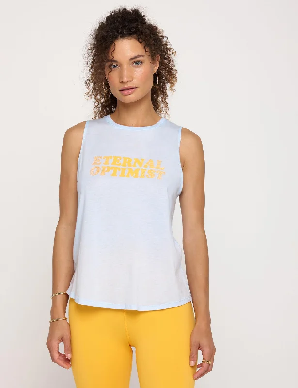 Women's Tank Tops for Running and Yoga -Optimist Jade Muscle Tank - Windsurfer