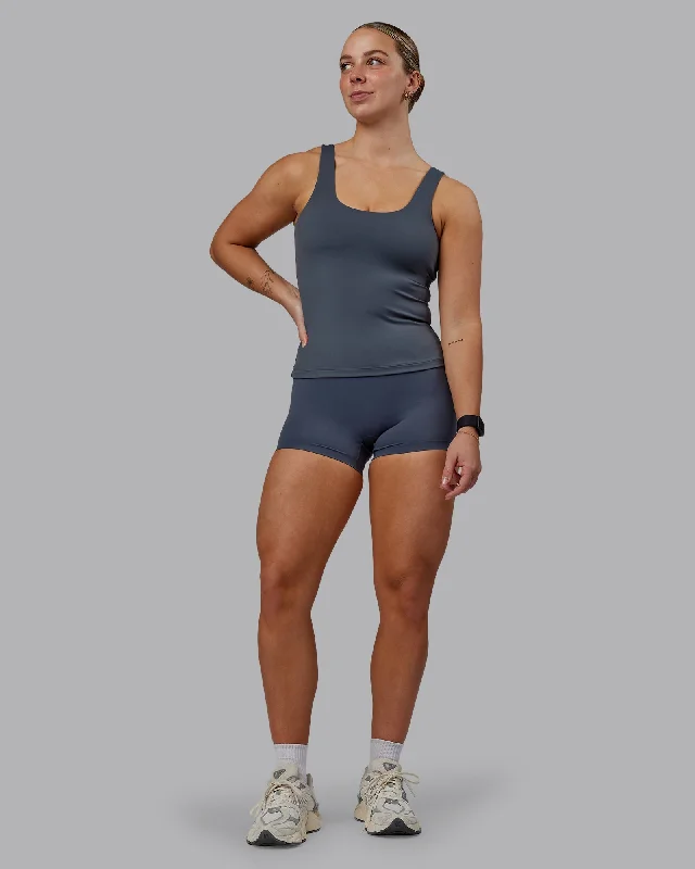Women's Soft Cotton Tank Tops for Travel -Staple Active Shelf Bra Tank - Turbulence
