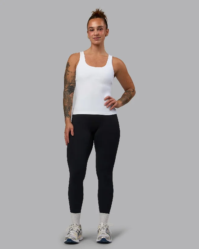 Women's Casual Lace Camisoles -Staple Active Shelf Bra Tank - White