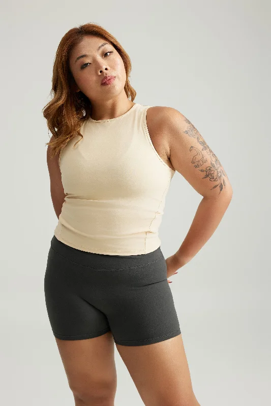 Women's Low Back Tank Tops -Sunday Tank in Eggnog