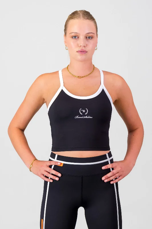 Women's Soft Cotton Tank Tops -Supportive Tank - Black & White