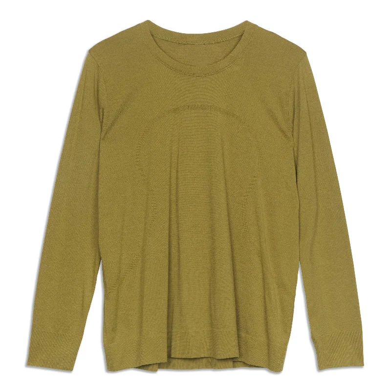 Women's Travel-friendly Long Sleeve T-shirt -Swiftly Relaxed-Fit Long Sleeve Shirt - Resale Women's Travel-friendly Long Sleeve T-shirt -Swiftly Relaxed-Fit Long Sleeve Shirt - Resale