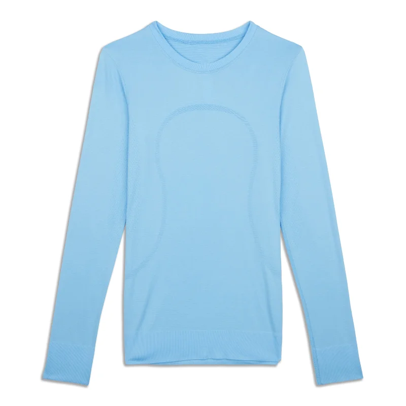 Women's Simple and Cozy Long Sleeve T-shirt for Relaxation -Swiftly Relaxed Long Sleeve - Resale