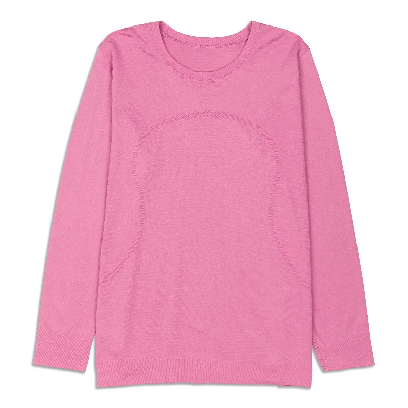 Women's Casual Fit Long Sleeve T-shirt -Swiftly Relaxed Long Sleeve - Resale