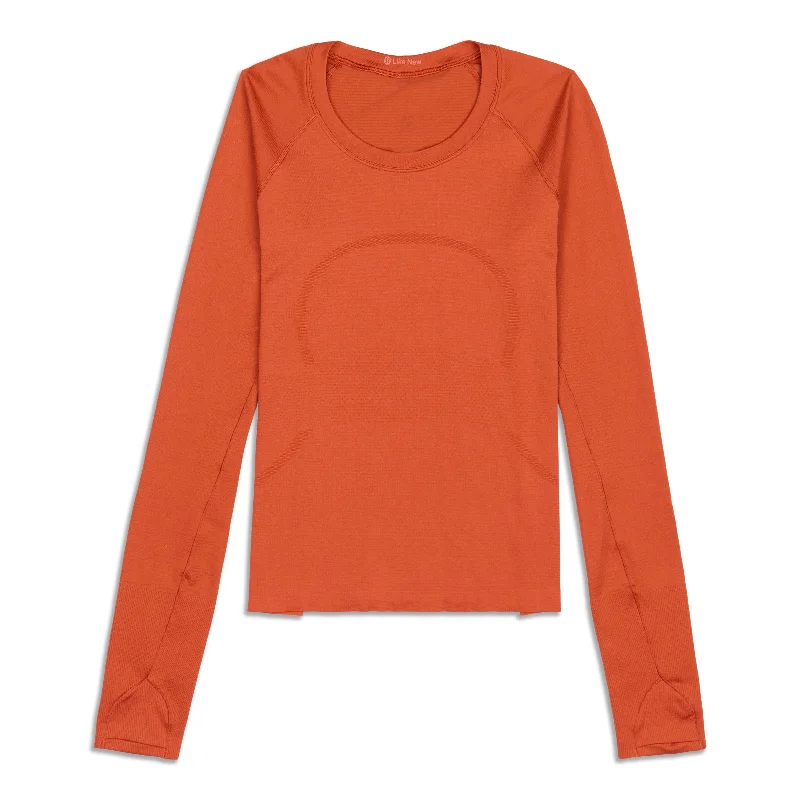 Women's Stylish V-neck Long Sleeve T-shirt for Work -Swiftly Tech Long Sleeve Shirt 2.0 - Resale Women's Stylish V-neck Long Sleeve T-shirt for Work -Swiftly Tech Long Sleeve Shirt 2.0 - Resale