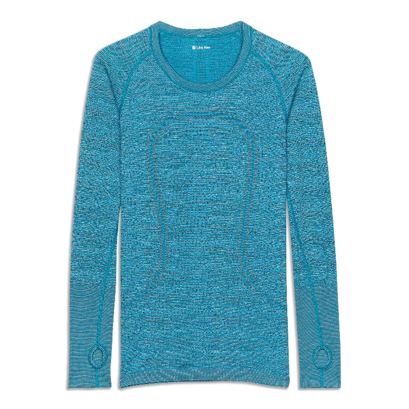 Women's Cozy Long Sleeve T-shirt with Print -Swiftly Tech Long Sleeve Shirt - Resale Women's Cozy Long Sleeve T-shirt with Print -Swiftly Tech Long Sleeve Shirt - Resale
