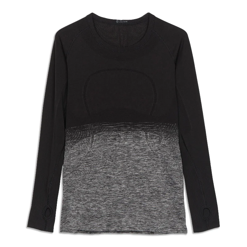 Women's Simple V-neck Long Sleeve T-shirt for Everyday Wear -Swiftly Tech Long Sleeve Shirt - Resale