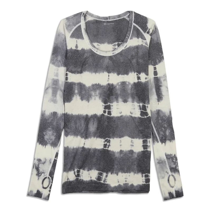 Women's Long Sleeve T-shirt with Fashionable Print -Swiftly Tech Long Sleeve Shirt - Resale Women's Long Sleeve T-shirt with Fashionable Print -Swiftly Tech Long Sleeve Shirt - Resale