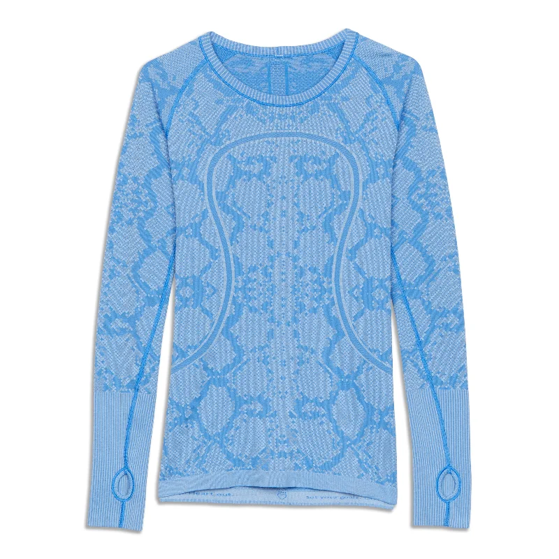 Women's Flattering Long Sleeve T-shirt -Swiftly Tech Long Sleeve Shirt - Resale