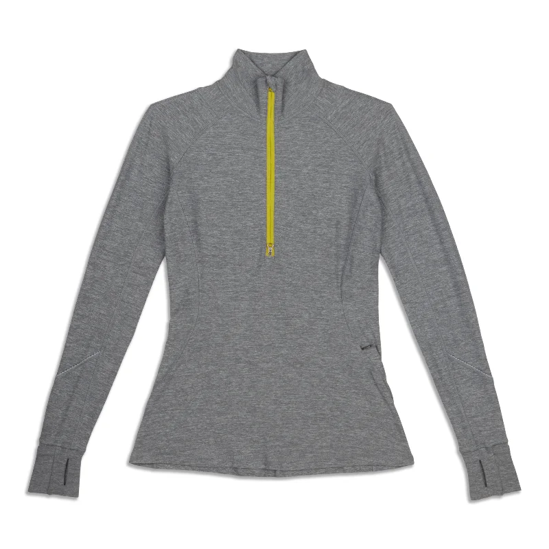 Women's Long Sleeve Top for Layering -Swiftly Tech Zip Long Sleeve Shirt - Resale