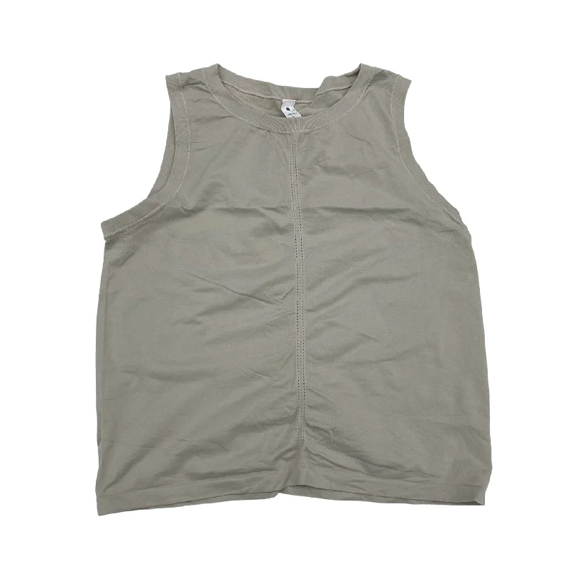 Women's Cami Tops for Layering Over -TAN ATHLETIC TANK TOP by YOGALICIOUS Size:XL
