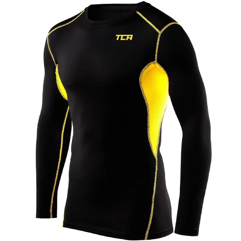 Women's Sporty Long Sleeve T-shirt -TCA HyperFusion Thermal Mens Long Sleeve Compression Top - Black Women's Sporty Long Sleeve T-shirt -TCA HyperFusion Thermal Mens Long Sleeve Compression Top - Black