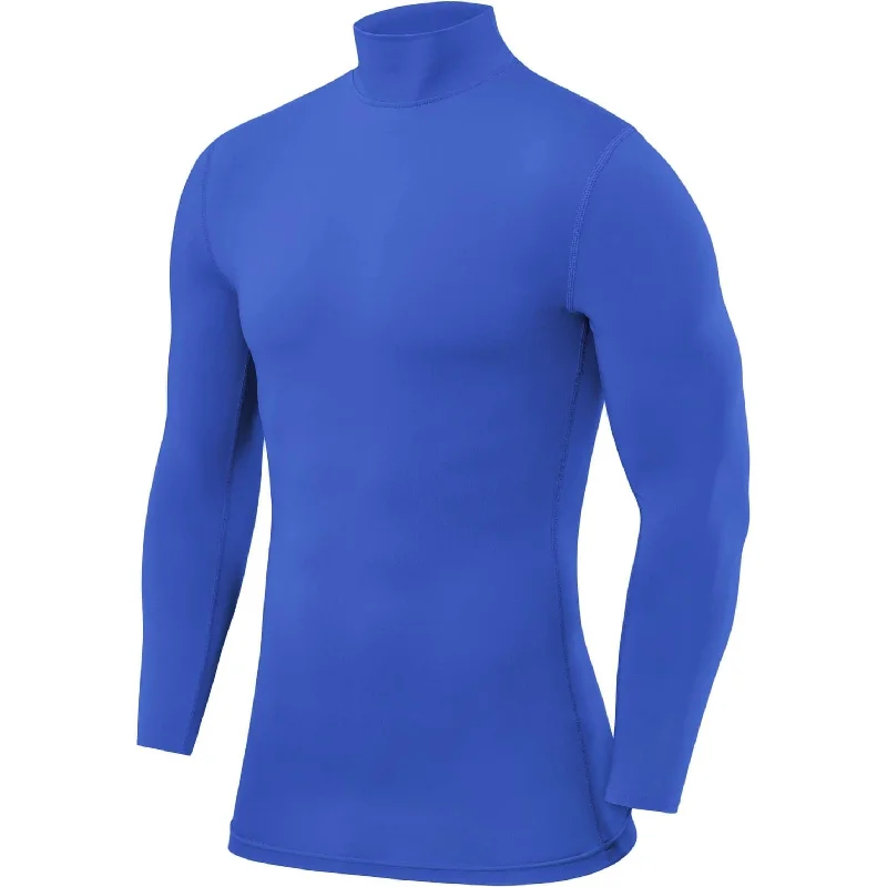 Women's Tie-dye Long Sleeve T-shirt -TCA PowerLayer Long Sleeve Mock Mens Compression Top - Blue Women's Tie-dye Long Sleeve T-shirt -TCA PowerLayer Long Sleeve Mock Mens Compression Top - Blue