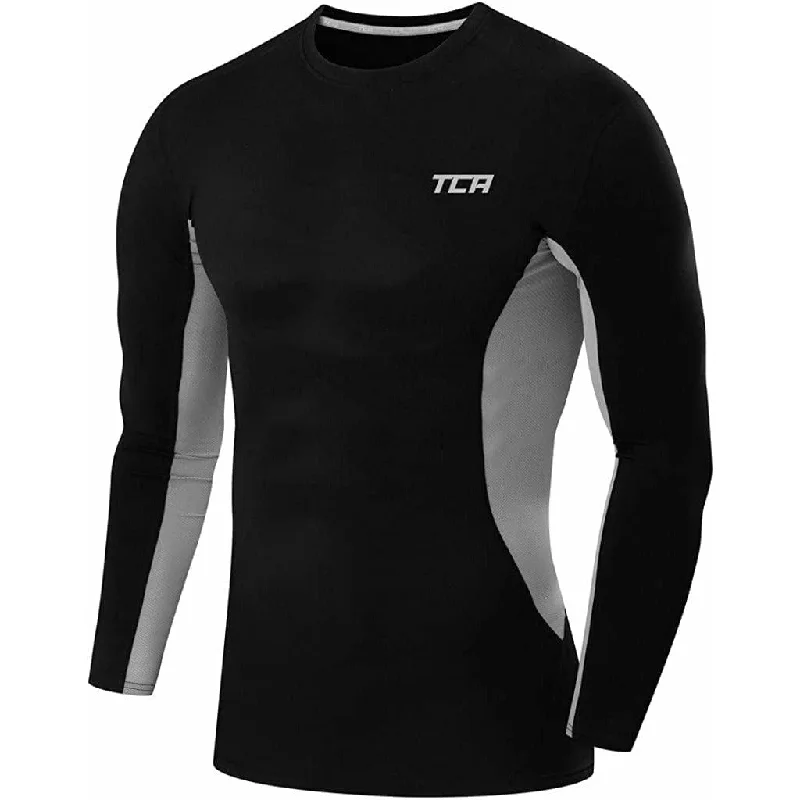 Women's Elegant Long Sleeve T-shirt -TCA SuperThermal FX Laser Mens Long Sleeve Running Top - Black Women's Elegant Long Sleeve T-shirt -TCA SuperThermal FX Laser Mens Long Sleeve Running Top - Black