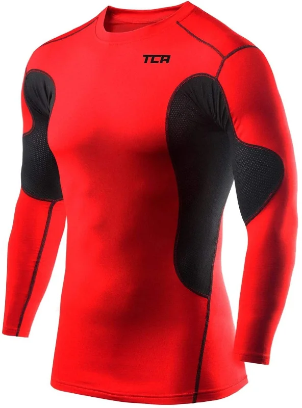Women's Soft Touch V-neck Long Sleeve Shirt -TCA SuperThermal Junior Long Sleeve Compression Top - Red Women's Soft Touch V-neck Long Sleeve Shirt -TCA SuperThermal Junior Long Sleeve Compression Top - Red