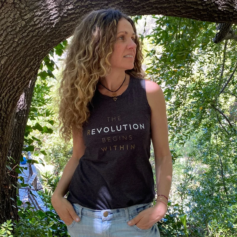 Women's Simple Cotton Camisoles for Comfort -THE REVOLUTION BEGINS WITHIN TANK TOP
